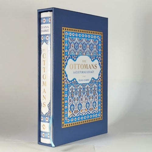 An EAB Slipcase Couture Design with images, art, frames, text, ribbon  lining.