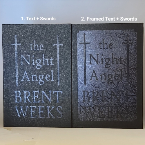 Slipcase Design for the Night Angel Omnibus by Brent Weeks with black onyx text graphics.